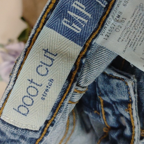 Vintage Gap Bootcut Mid Rise Retro Perfect Fit Blue Jeans size 16 - Picture 12 of 12